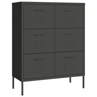 vidaXL Omarica s predali antracitna 80x35x101,5 cm jeklo