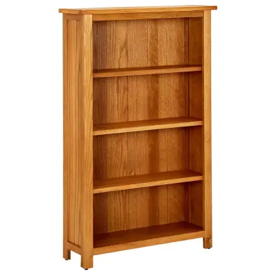 vidaXL Knjižna omara 4-nadstropna 70x22x110 cm trdna hrastovina