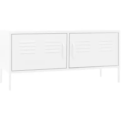vidaXL TV omarica bela 105x35x50 cm jeklo
