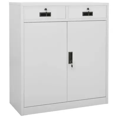 vidaXL Pisarniška omara svetlo siva 90x40x102 cm jeklo