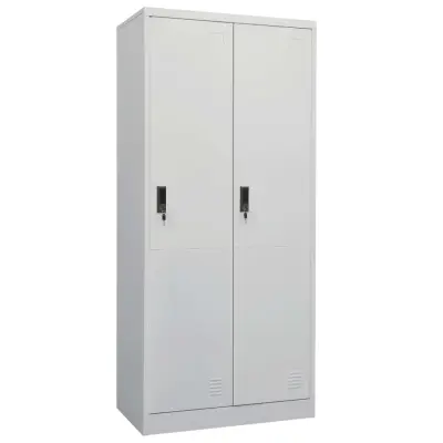 vidaXL Garderobna omara svetlo siva 80x50x180 cm jeklo
