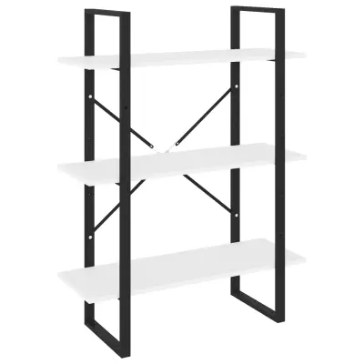 vidaXL Knjižna omara bela 80x30x105 cm iverna plošča