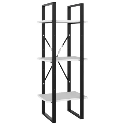 vidaXL Knjižna omara 3-nadstropna bela 40x30x105 cm iverna plošča