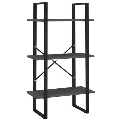 vidaXL Regal s policami siv 60x30x105 cm iverna plošča