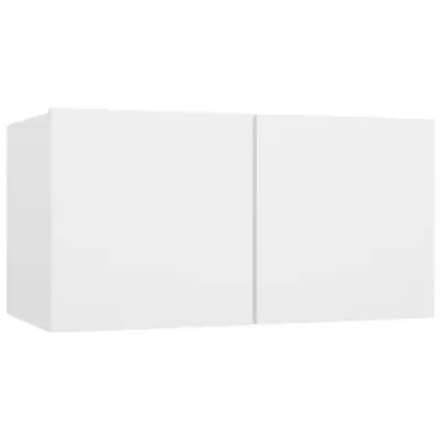 vidaXL Viseča TV omarica bela 60x30x30 cm