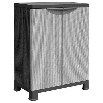 vidaXL Plastična omarica 68x39x92 cm videz ratana