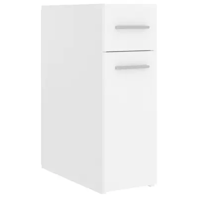 vidaXL Lekarniška omara bela 20x45,5x60 cm iverna plošča
