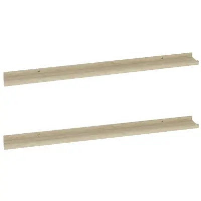 vidaXL Stenske police 2 kosa sonoma hrast 100x9x3 cm