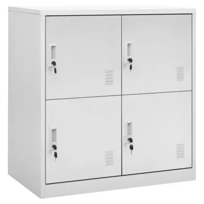 vidaXL Omara s ključavnico svetlo siva 90x45x92,5 cm jeklo
