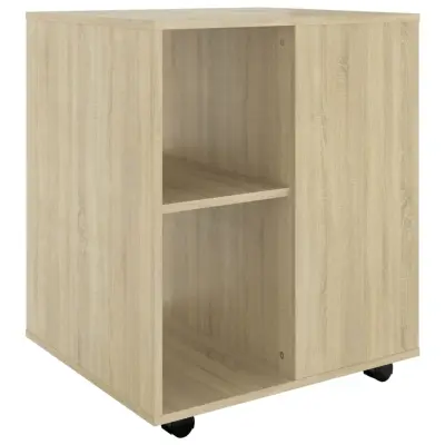 vidaXL Omarica na kolesih sonoma hrast 60x53x72 cm iverna plošča