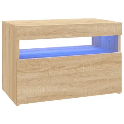 vidaXL TV omarica z LED lučkami sonoma hrast 60x35x40 cm