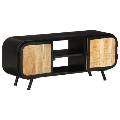 vidaXL TV omarica 110x30x40 cm robusten mangov les
