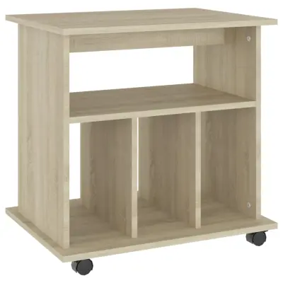 vidaXL Omarica na kolesih sonoma hrast 60x45x60 cm inženirski les