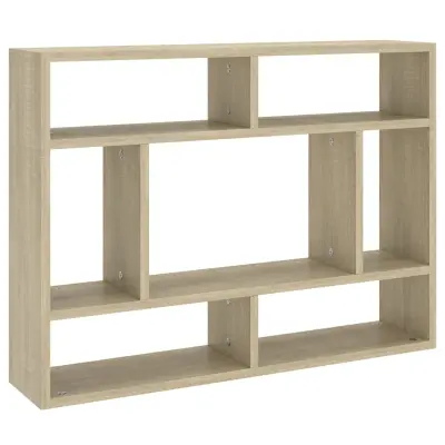 vidaXL Stenska polica sonoma hrast 75x16x55 cm inženirski les