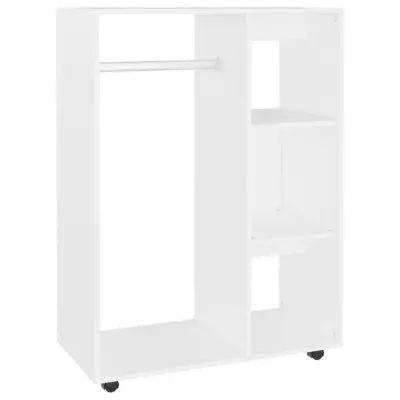 vidaXL Garderobna omara bela 80x40x110 cm iverna plošča