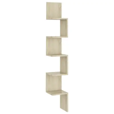 vidaXL Stenska kotna polica sonoma hrast 20x20x127,5 cm inženirski les