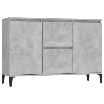 vidaXL Komoda betonsko siva 104x35x70 cm iverna plošča