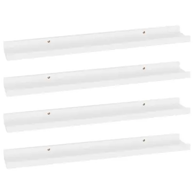 vidaXL Stenske police 4 kosi bele 60x9x3 cm
