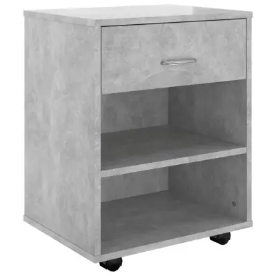 vidaXL Omarica na kolesih betonsko siva 46x36x59 cm iverna plošča