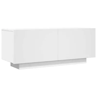 vidaXL TV omarica bela 100x35x40 cm inženirski les
