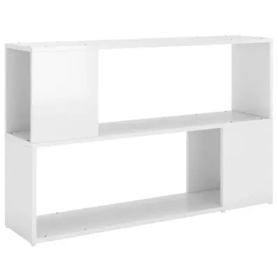 vidaXL Knjižna omara visok sijaj bela 100x24x63 cm iverna plošča