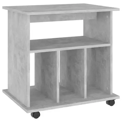 vidaXL Omarica na kolesih betonsko siva 60x45x60 cm iverna plošča