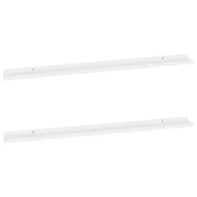 vidaXL Stenska polica 2 kosa bela 115x9x3 cm