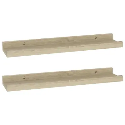 vidaXL Stenska polica 2 kosa sonoma hrast 40x9x3 cm