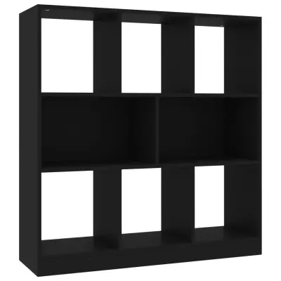 vidaXL Knjižna omara črna 97,5x29,5x100 cm iverna plošča