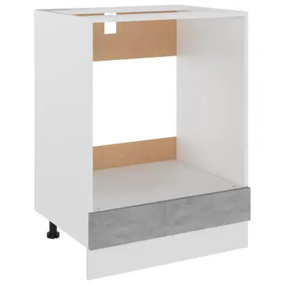 vidaXL Omarica za pečico Lyon betonsko siva 60x46x81,5cm