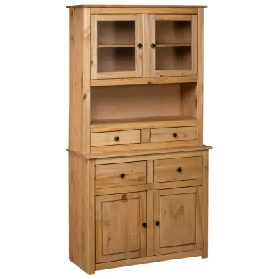 vidaXL Visoka omara 93x40,5x180 cm trdna borovina Panama Range