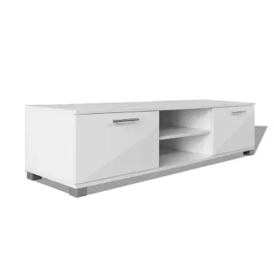 vidaXL TV omarica visok sijaj bela 120x40,5x35 cm