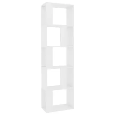 vidaXL Knjižna omara/paravan bela 45x24x159 cm iverna plošča