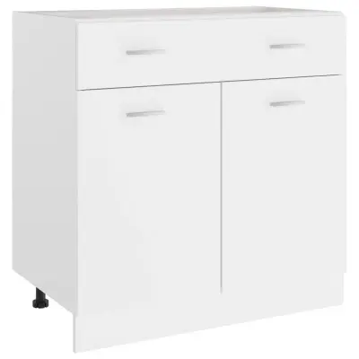 vidaXL Spodnja omarica s predalom “Lyon” bela 80x46x81,5 cm