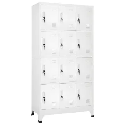 vidaXL Garderobna omarica na ključ z 12 predelki 90x45x180 cm