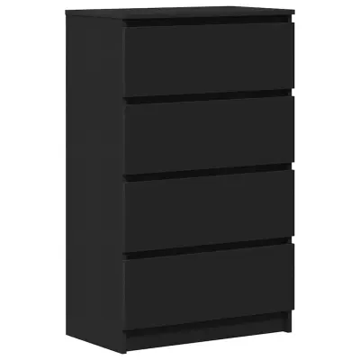 vidaXL Komoda črna 60x35x98,5 cm konstruiran les