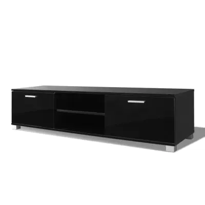 vidaXL TV omarica visok sijaj črna 140x40,5x35 cm