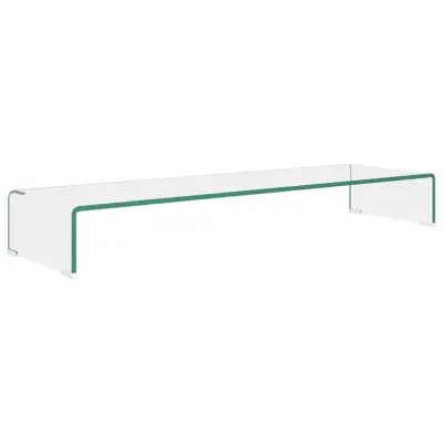 vidaXL Stojalo za TV / ekran stekleno prozorno 100x30x13 cm
