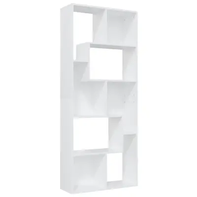 vidaXL Knjižna omara bela 67x24x161 cm iverna plošča