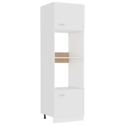 vidaXL Omarica za mikrovalovno pečico “Lyon” bela 60x57x207 cm