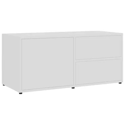 vidaXL TV omarica bela 80x34x36 cm iverna plošča