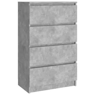 vidaXL Komoda betonsko siva 60x35x98,5 cm konstruiran les