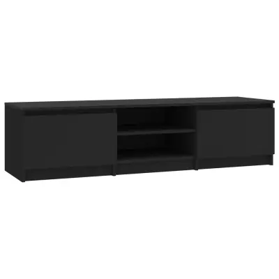 vidaXL TV omarica črna 140x40x35,5 cm iverna plošča