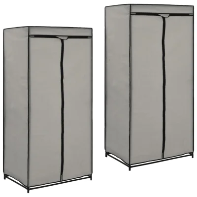vidaXL Garderobne omare 2 kosa 75x50x160 cm sive