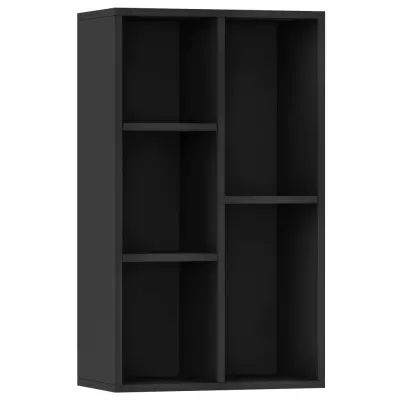 vidaXL Knjižna omara / komoda črna 50x25x80 cm iverna plošča