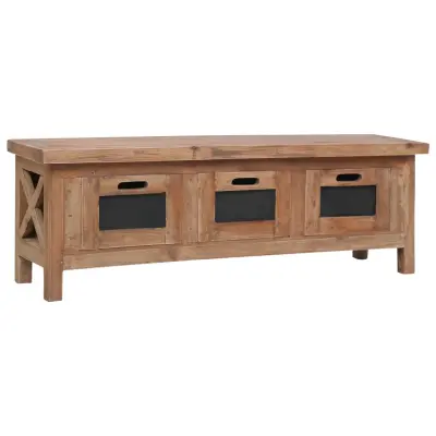 vidaXL TV omarica s 3 predali 120x30x40 cm trden mahagonij