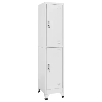 vidaXL Garderobna omarica na ključ z 2 predelkoma 38x45x180 cm