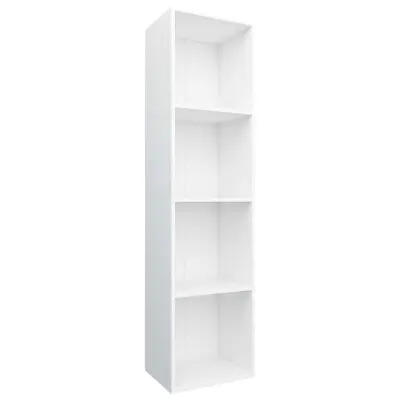 vidaXL Knjižna / TV omara bela 36x30x143 cm iverna plošča