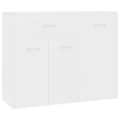 vidaXL Komoda bela 88x30x70 cm iverna plošča