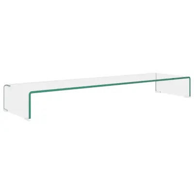 vidaXL Stojalo za TV / ekran stekleno prozorno 110x30x13 cm